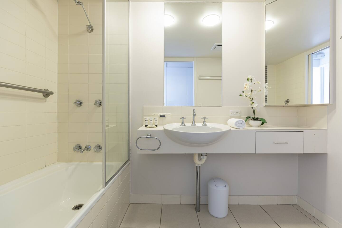Main bathroom at Rosaire @ Cotton Tree holiday apartment
